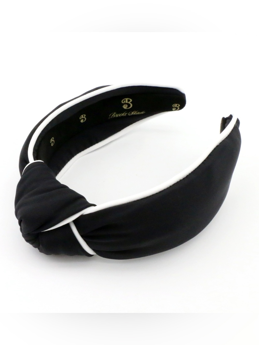 80s Miami Black with White piping Neoprene Topknot